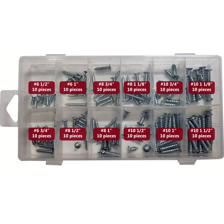 Blue Donuts Screw Assortment Kit, Screwdriver Needed, Variety of Sizes, 120 Piece BD3536220